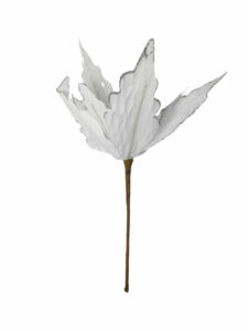 FLOR NAVIDEÑA TELA BLANCA 32cm ART.31539 - Imagen 2