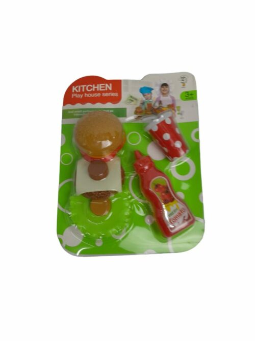 SET KITCHEN HAMBURGUESA, VASO Y KETCHUP ART.100851