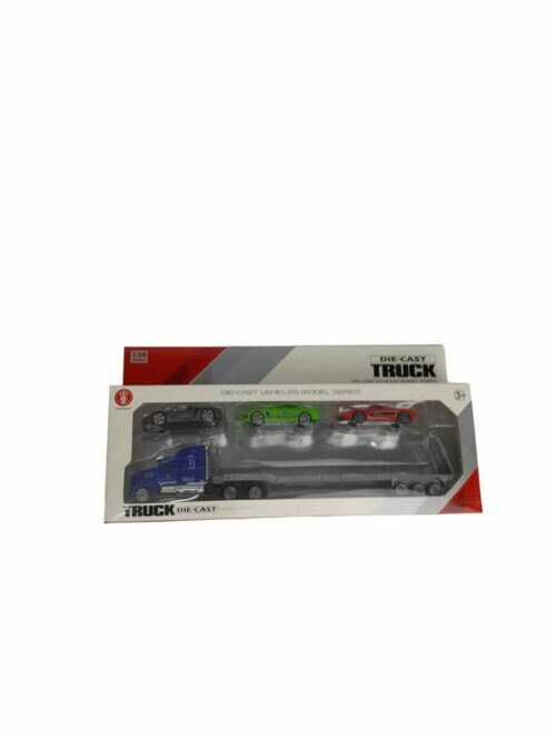 CAMION C/ACOPLADO y 3 AUTOS DIE CAST - 162551