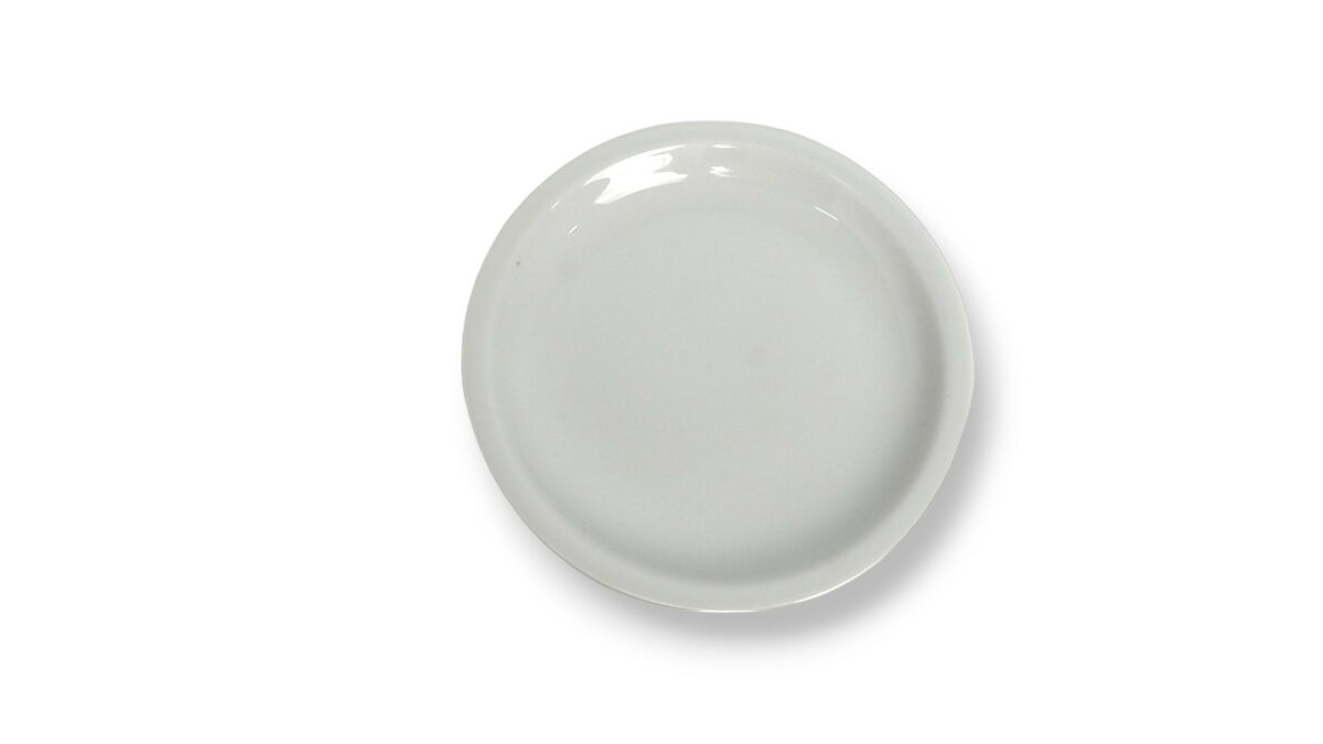 PLATO POSTRE LINEA RECTA BLANCO