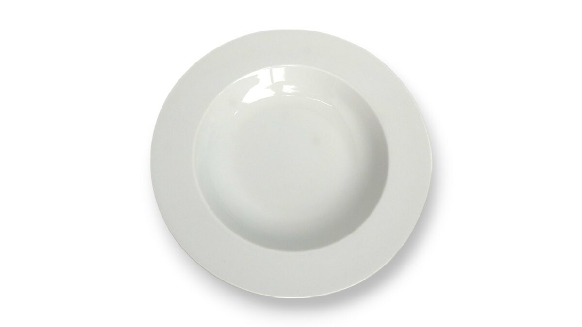 PLATO PASTELERO PROFUNDO LINEA RECTA BLANCO