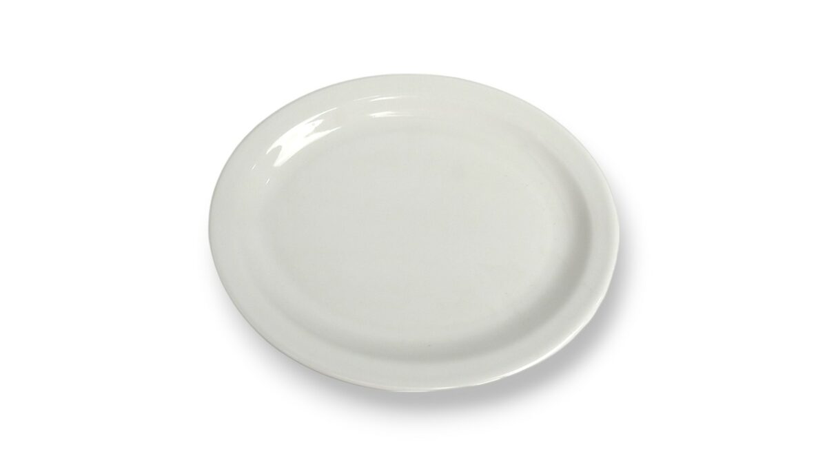 FUENTE OVAL 27 CM LINEA RECTA BLANCO