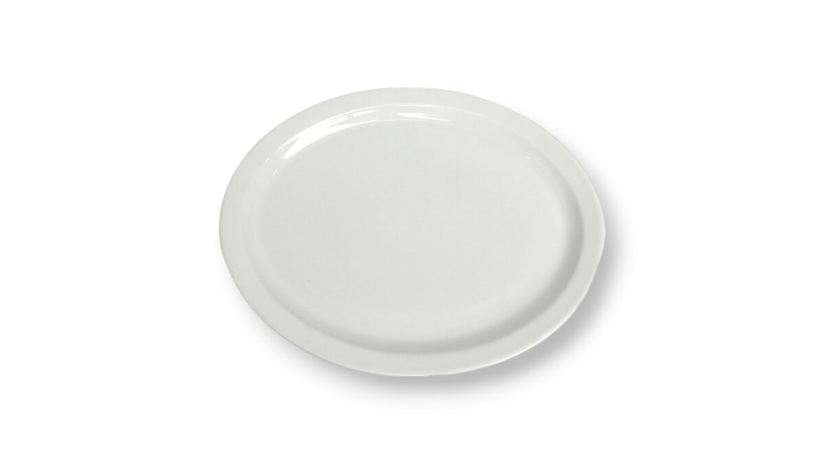 FUENTE OVAL 33 CM LINEA RECTA BLANCO