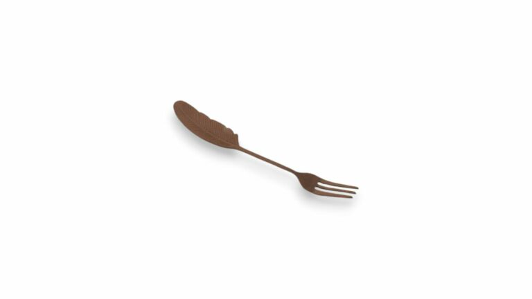 MINI TENEDOR DE METAL CON PLUMAS X 6 - Imagen 3