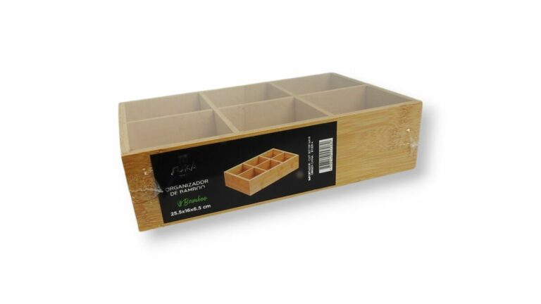 CAJA DE TE BAMBU x 6 DIVISIONES 25.5*16.5*6.5cm