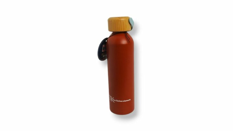 BOTELLA DEPORTIVA ALUMINIO 650cc TAPA BAMBU
