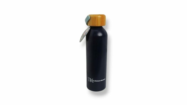 BOTELLA DEPORTIVA ALUMINIO 650cc TAPA BAMBU - Imagen 3