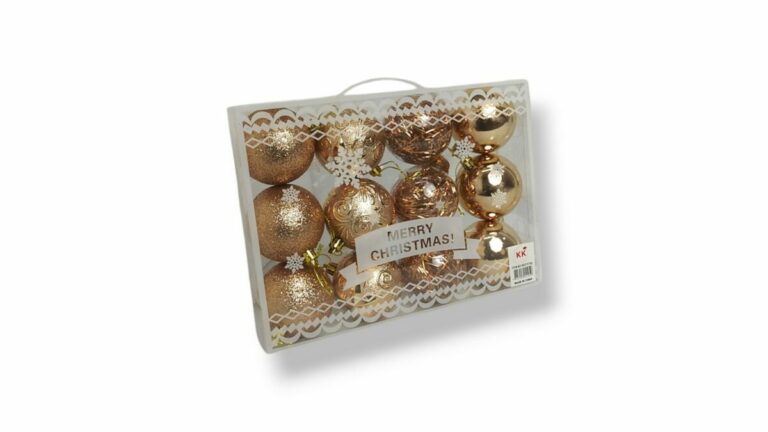 SET x 12 BOLAS NAVIDEÑAS GRANDES E/CAJA