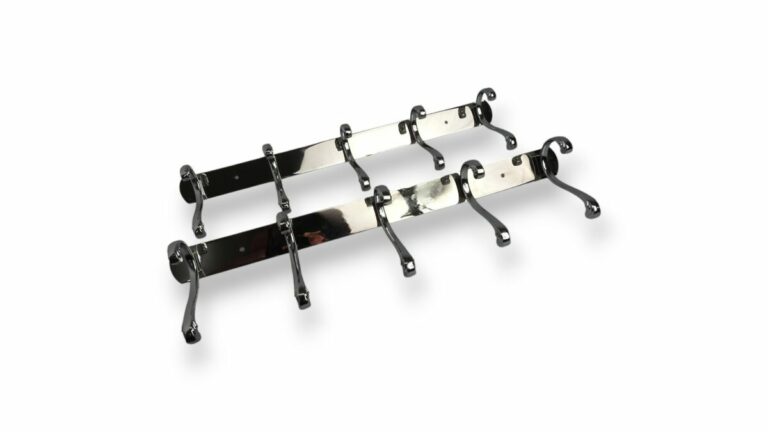 SET x 2 PERCHERO METALICO 5 GANCHOS 44cm