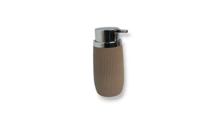 DISPENSER JABON LIQUIDO RAY BEIGE TAPA METAL