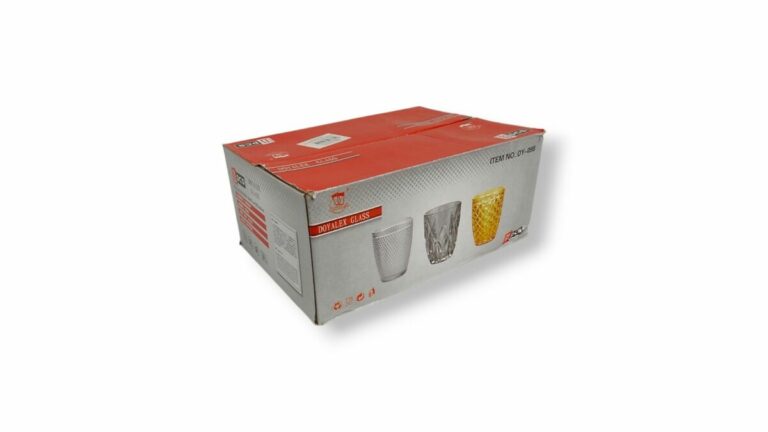 SET x 6 VASOS BAJOS VIDRIO PERLADO C/ROMBO 350ml - Imagen 2