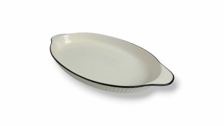 FUENTE OVAL CERAMICA BCA.C/BORDE 37*19*4