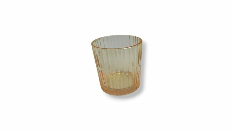 SET x 6 VASOS BAJOS VIDRIO DORADO 300ml