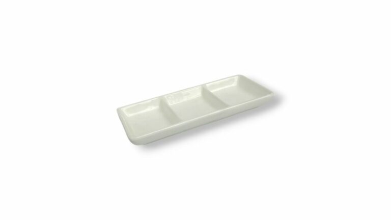 BANDEJA CERAMICA C/3 DIVISIONES 15*6.5cm