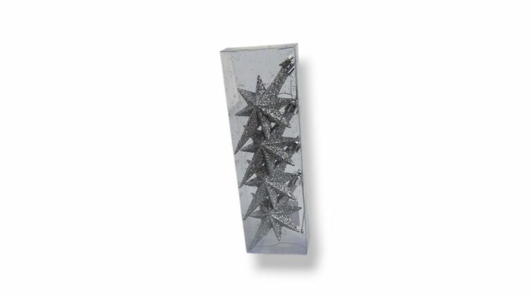 ESTRELLA GLIT 9cm COLGANTE PLATA X 4