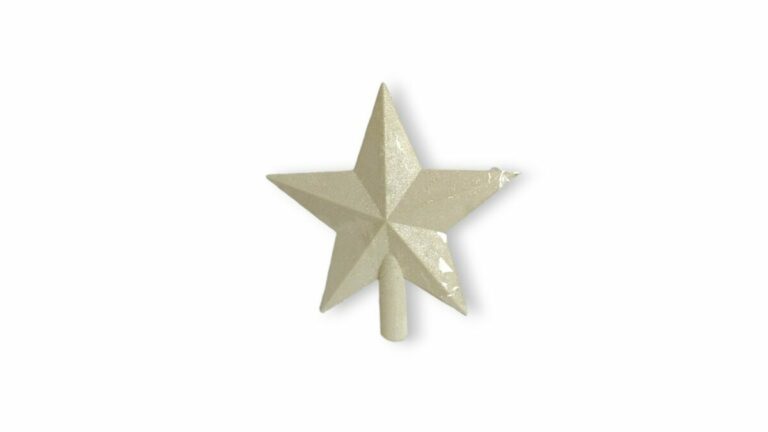 PUNTAL ESTRELLA 13.5cm FROZEN WHITE