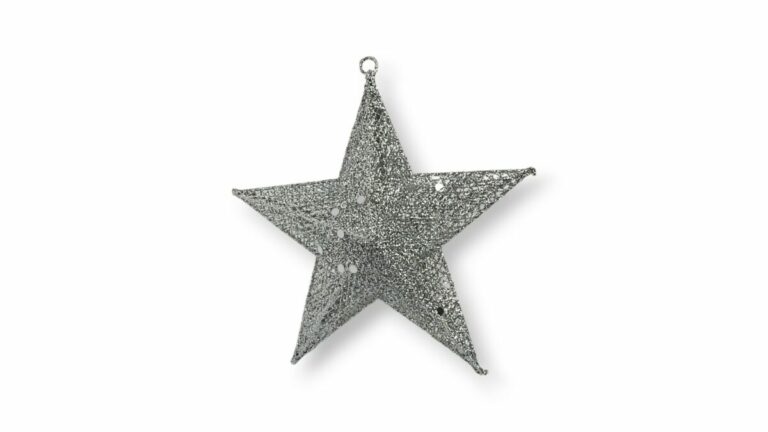 ESTRELLA DE ALAMBRE 40 CM PLATA