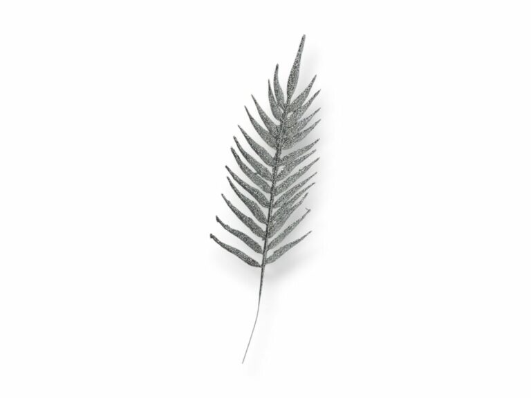 HOJA PALMERA 47cm PLATEADO