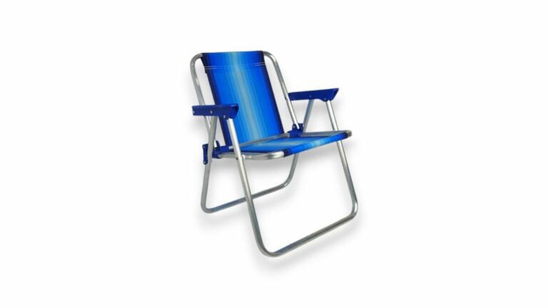 SILLA INFANTIL ALTA ALUMINIO AZUL