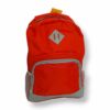 MOCHILA CORDURA C/RECORTE SIMIL CUERINA ROJO