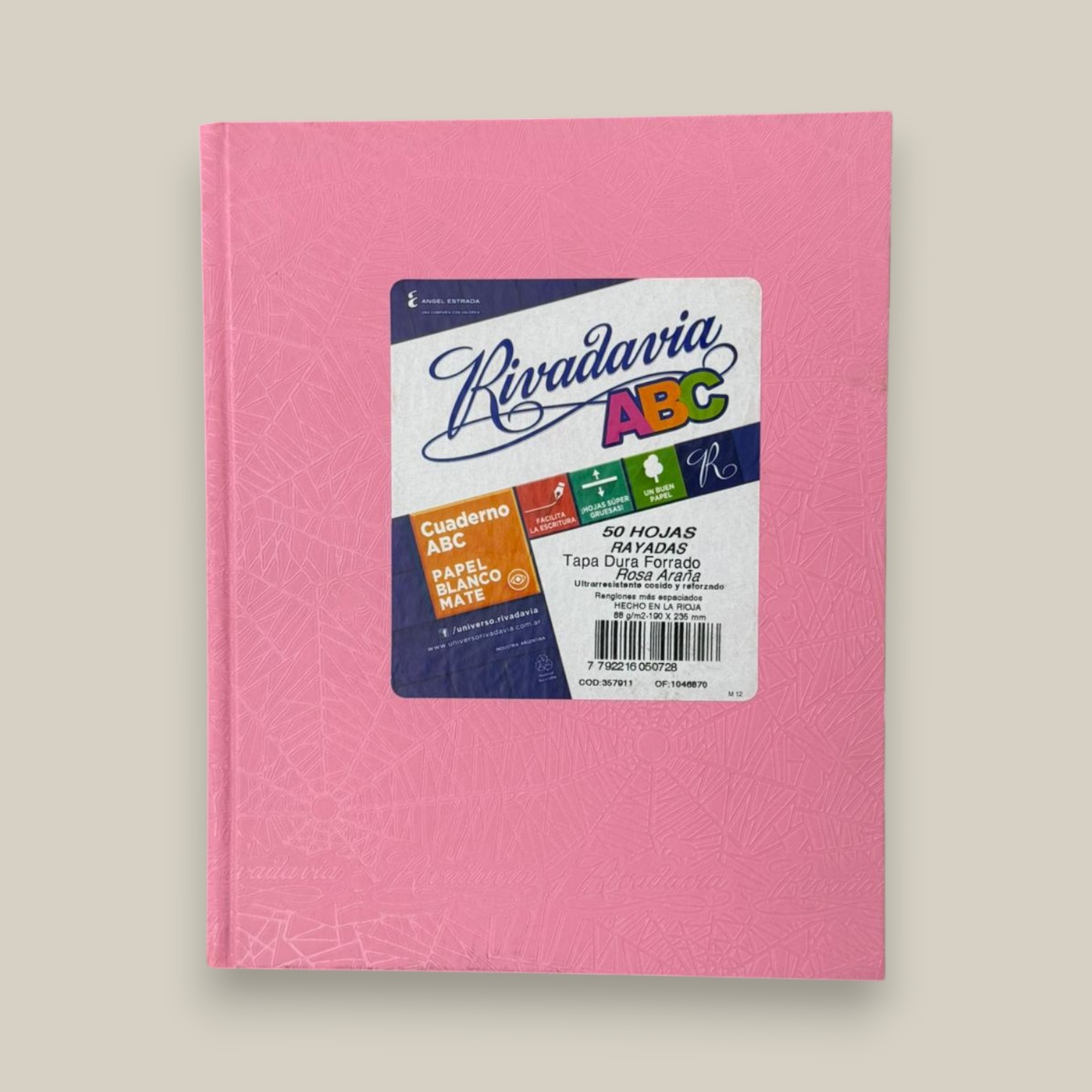 Cuaderno rivadavia abc rosa araña x 48 h