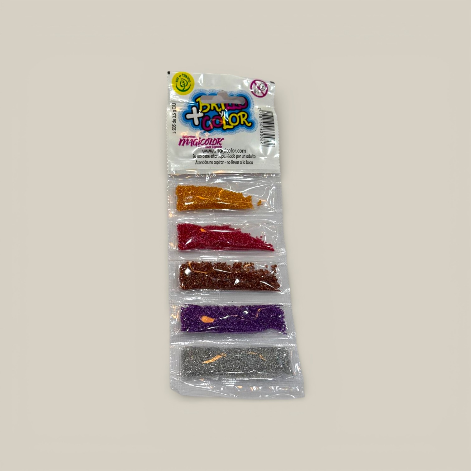 Brillantina miniglass x 5colores art.056-0052