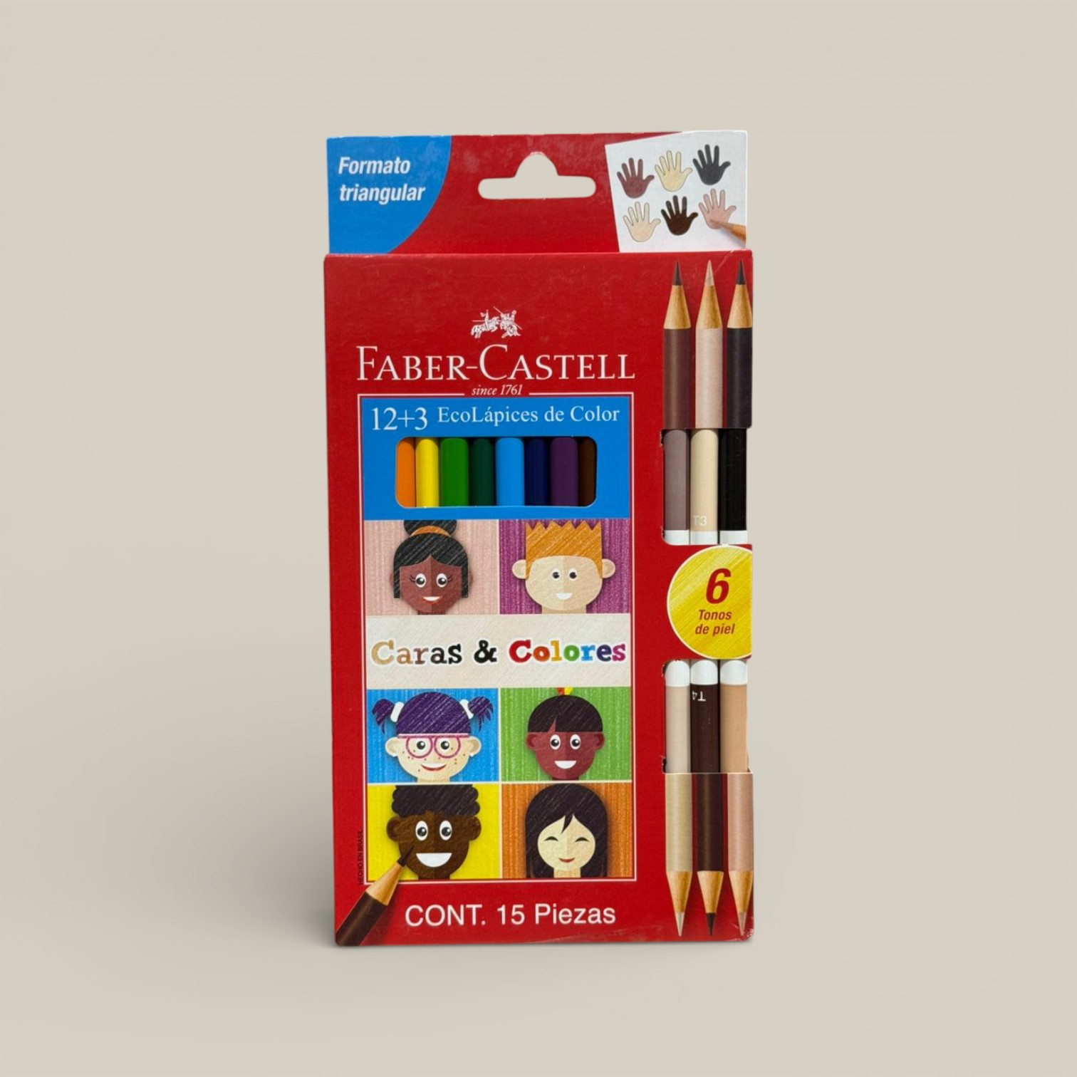 Lapiz color faber x 12 + 3 grafito