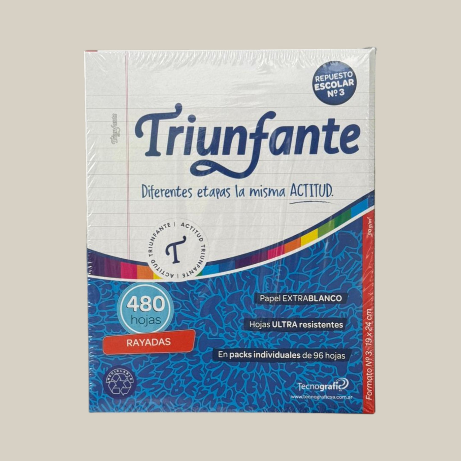 Repuesto triunfante rayadas n. 3 480 h