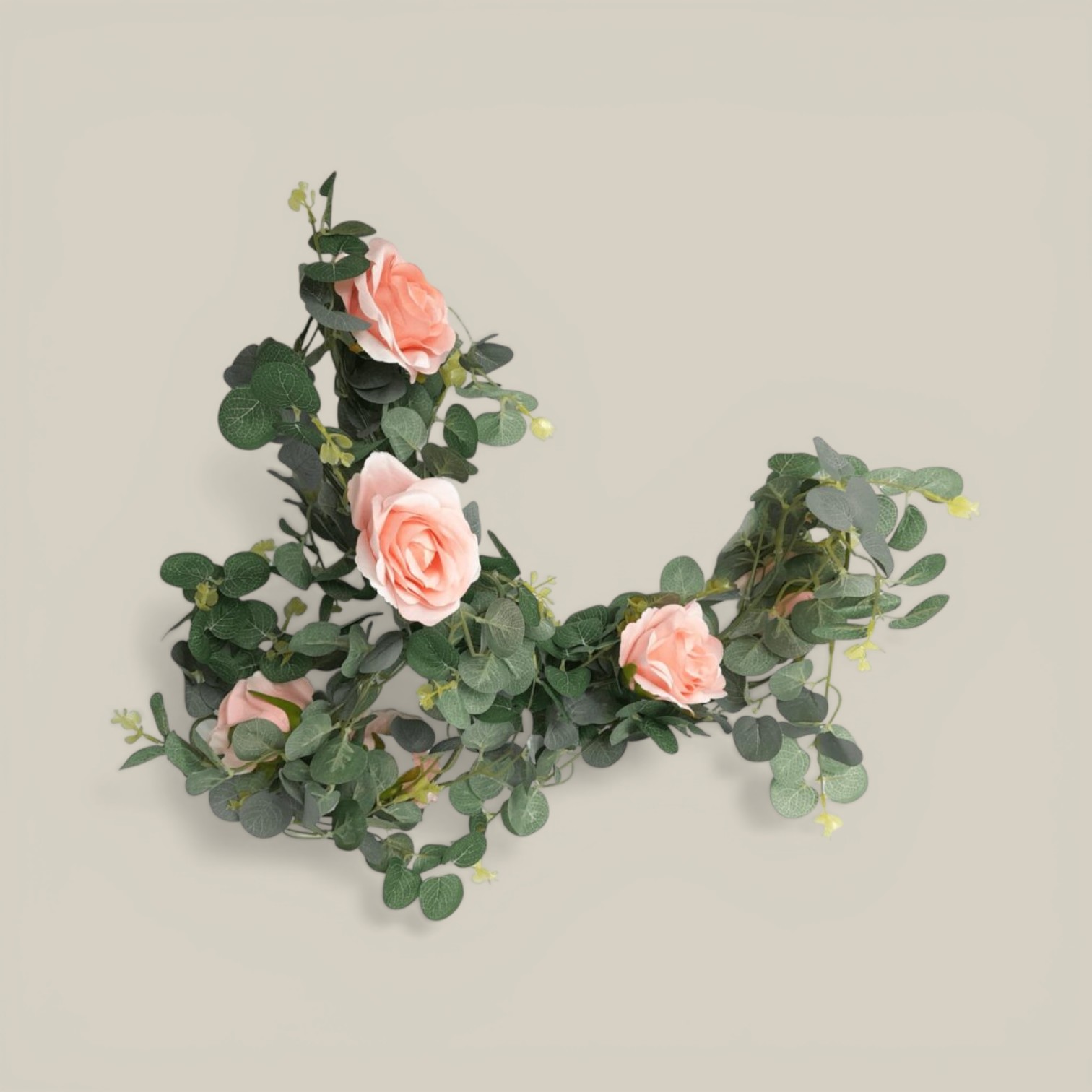 Guirnalda hojas y rosas 180cm