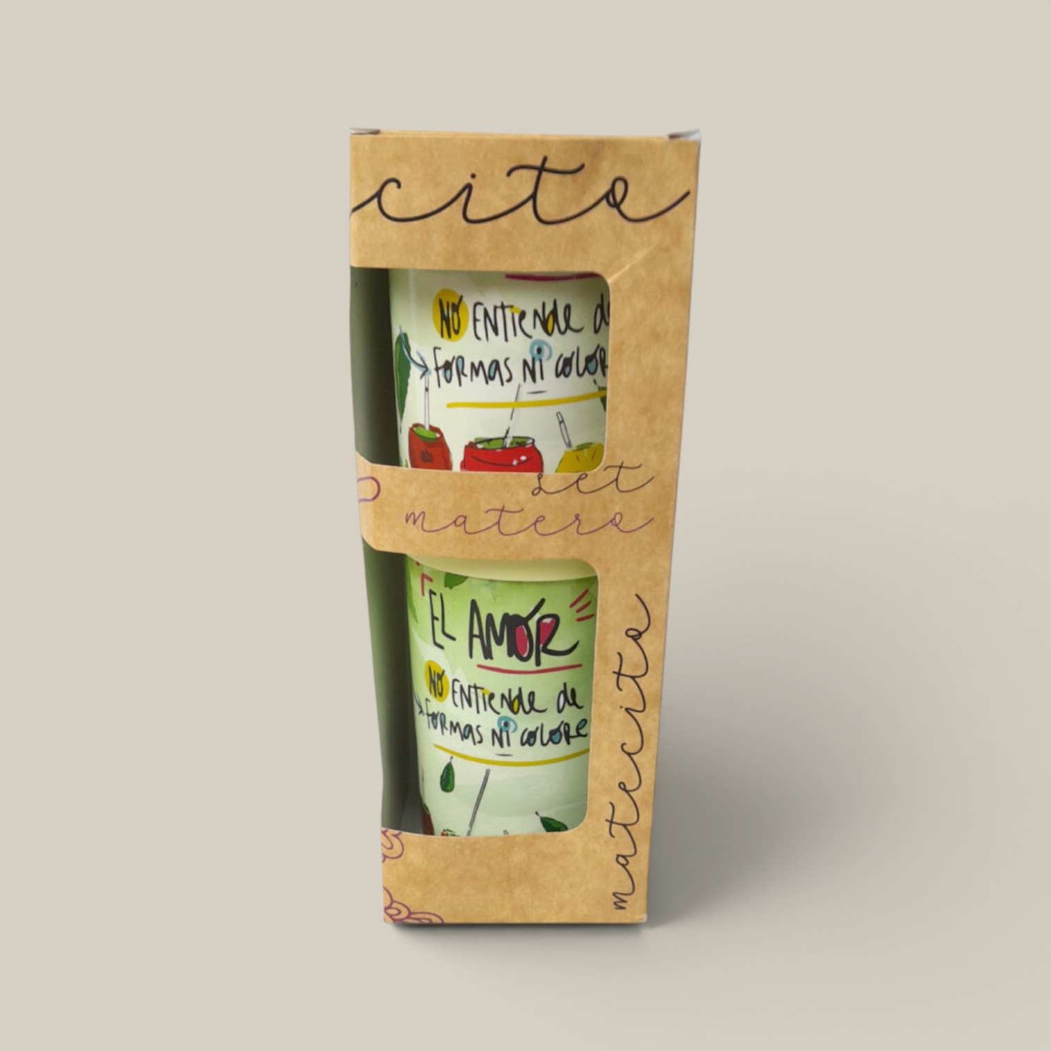 Set duo yerbera y azucarera estampado