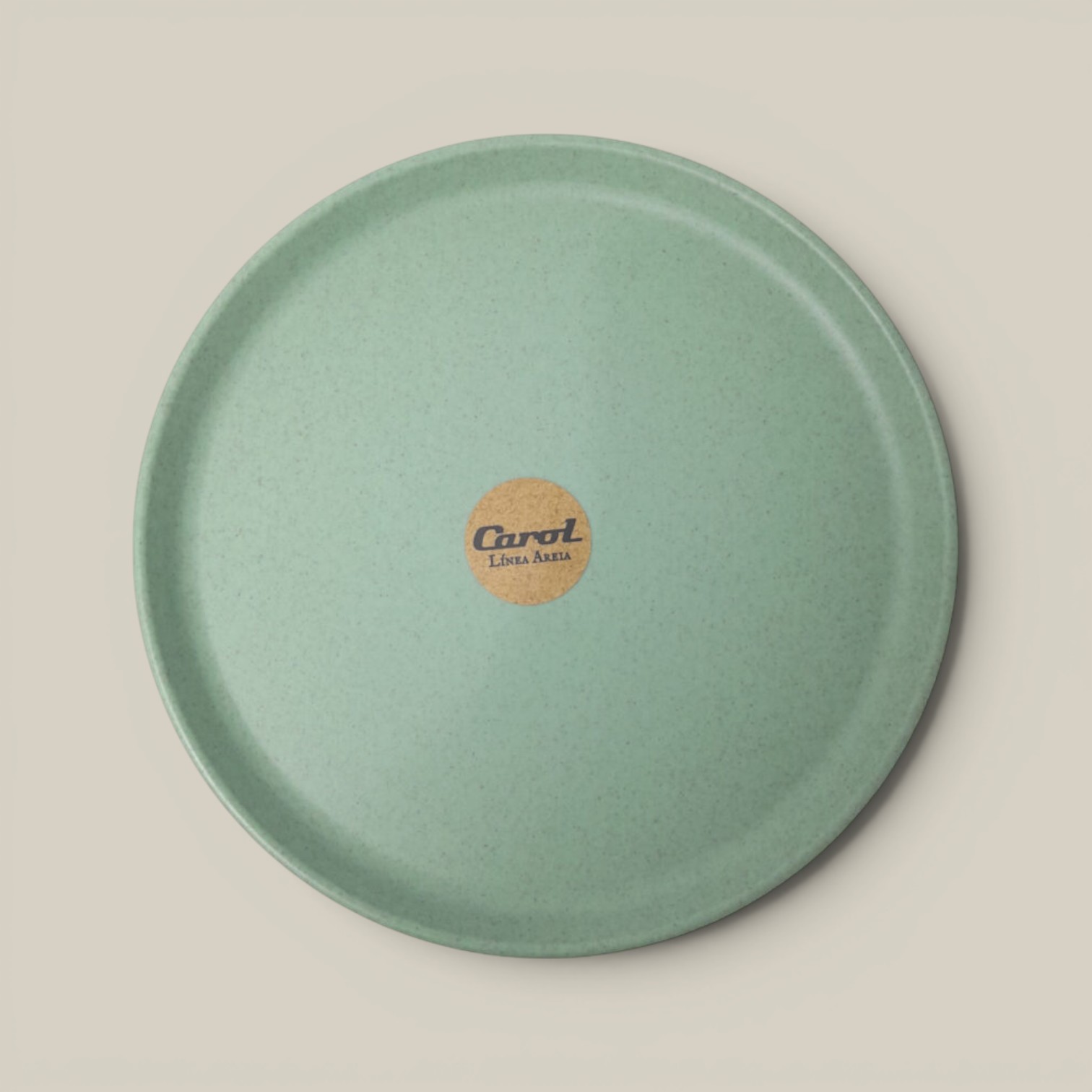 Plato plastico playo 25cm verde