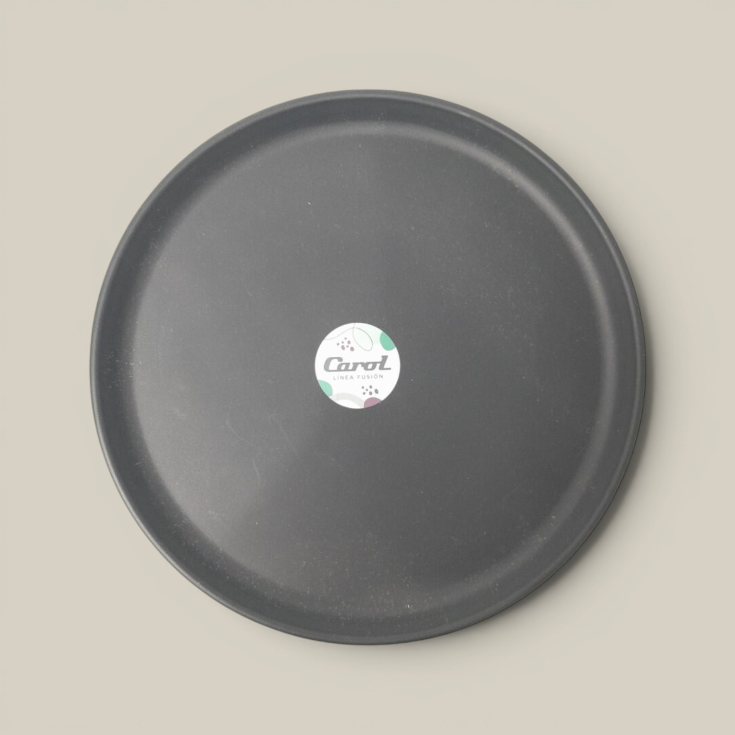 Plato plastico playo 25cm negro
