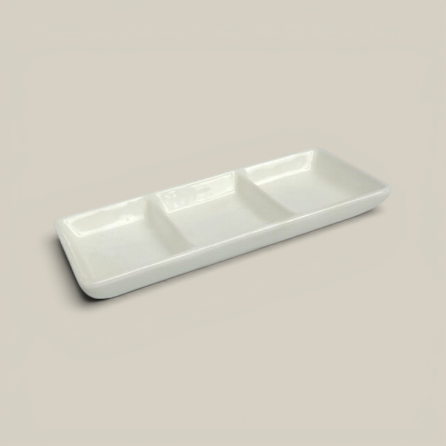 Bandeja ceramica c/3 divisiones 15*6.5cm