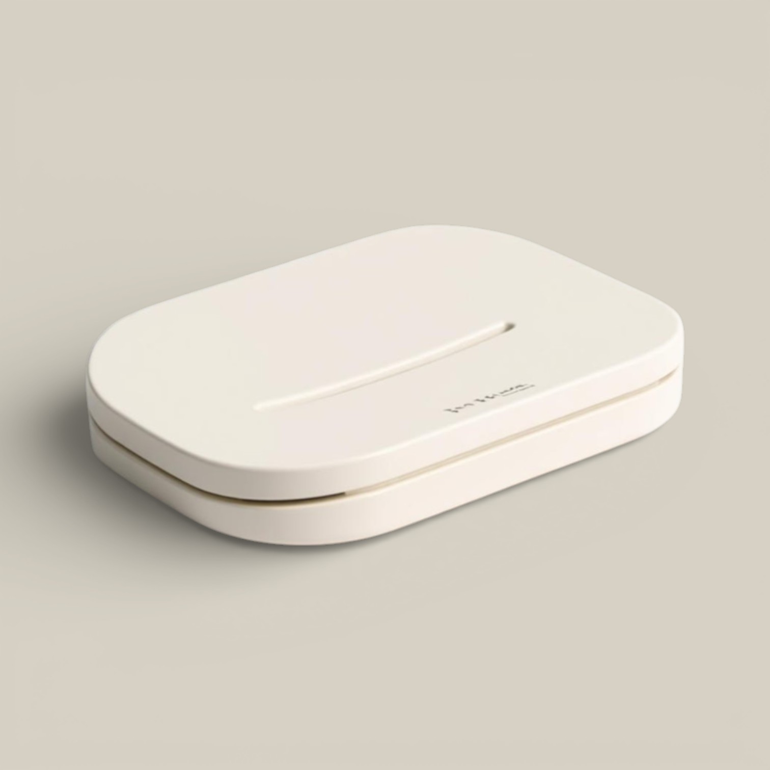 Jabonera rectangular blanca 12*8.3cm plastica