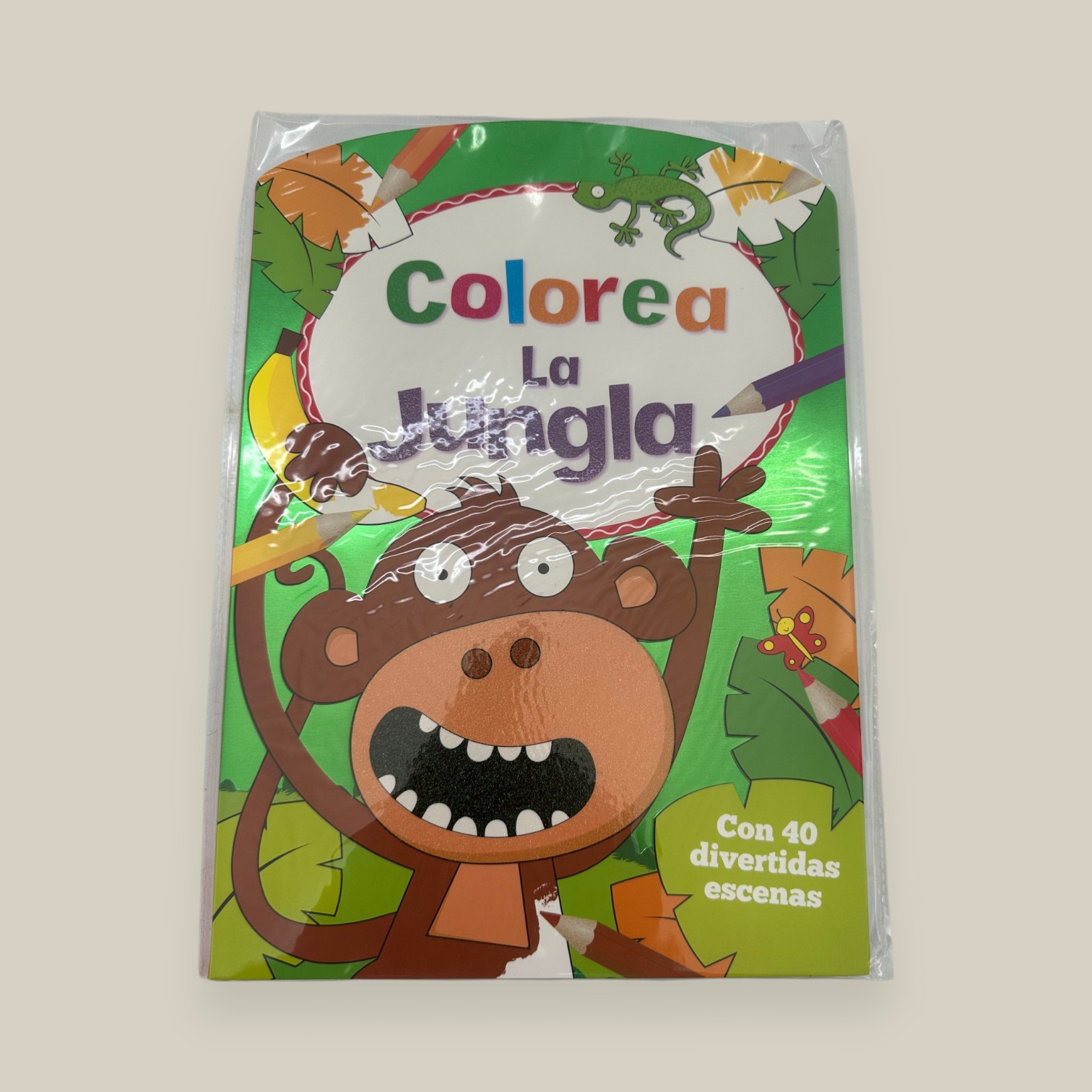 Libro p/colorear la jungla 40 escenas