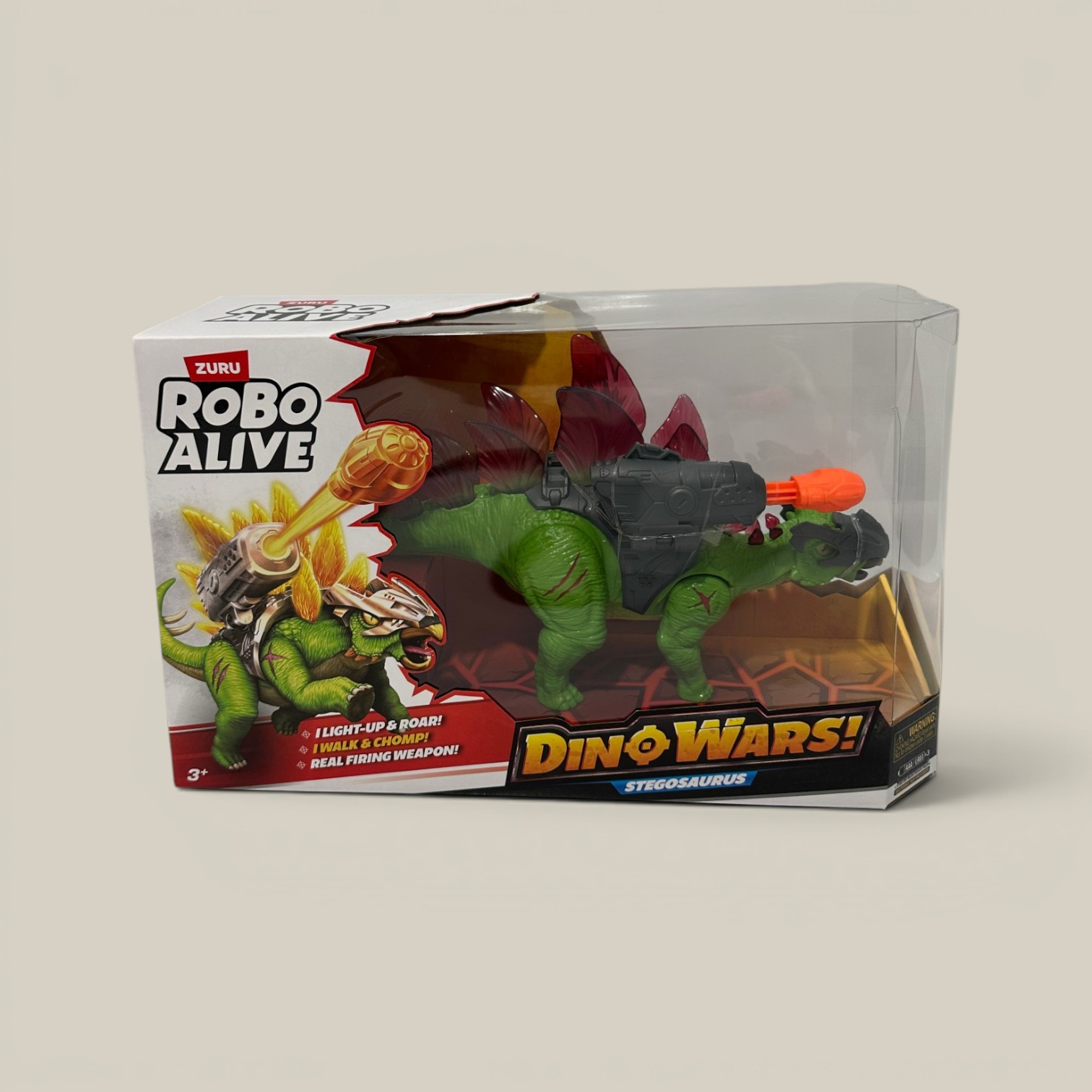 Stegosaurio de guerra 25cm - dino wars