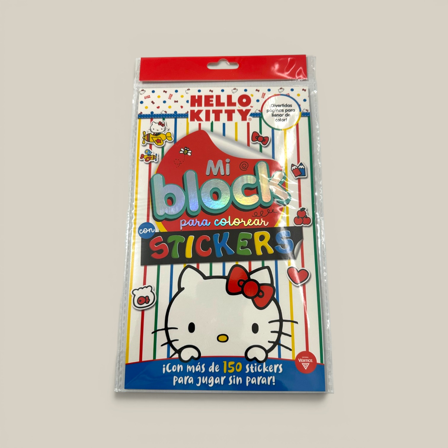 Mi block para colorear con sticker hello kitty
